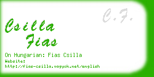 csilla fias business card